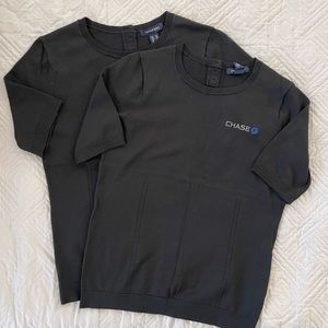 Lands End Chase Bank black sweaters. Size S